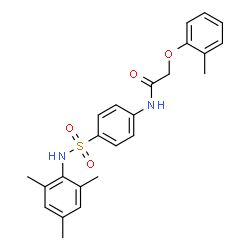 ChemSpider 2D Image | N-[4-(Mesitylsulfamoyl)phenyl]-2-(2-methylphenoxy)acetamide | C24H26N2O4S