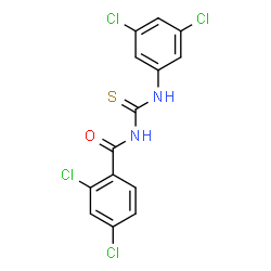 ChemSpider 2D Image | 2,4-Dichloro-N-[(3,5-dichlorophenyl)carbamothioyl]benzamide | C14H8Cl4N2OS