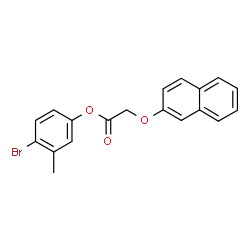 ChemSpider 2D Image | 4-Bromo-3-methylphenyl (2-naphthyloxy)acetate | C19H15BrO3