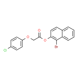 ChemSpider 2D Image | 1-Bromo-2-naphthyl (4-chlorophenoxy)acetate | C18H12BrClO3
