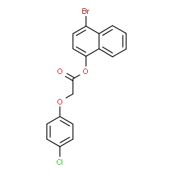 ChemSpider 2D Image | 4-Bromo-1-naphthyl (4-chlorophenoxy)acetate | C18H12BrClO3