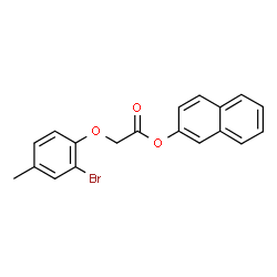 ChemSpider 2D Image | 2-Naphthyl (2-bromo-4-methylphenoxy)acetate | C19H15BrO3