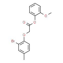 ChemSpider 2D Image | 2-Methoxyphenyl (2-bromo-4-methylphenoxy)acetate | C16H15BrO4