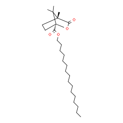 ChemSpider 2D Image | Hexadecyl (1S,4R)-4,7,7-trimethyl-3-oxo-2-oxabicyclo[2.2.1]heptane-1-carboxylate | C26H46O4