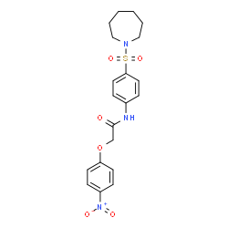 ChemSpider 2D Image | N-[4-(1-Azepanylsulfonyl)phenyl]-2-(4-nitrophenoxy)acetamide | C20H23N3O6S