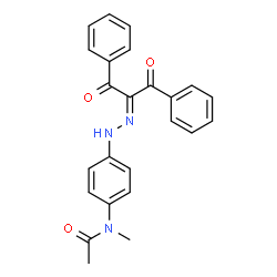 ChemSpider 2D Image | N-{4-[2-(1,3-Dioxo-1,3-diphenyl-2-propanylidene)hydrazino]phenyl}-N-methylacetamide | C24H21N3O3