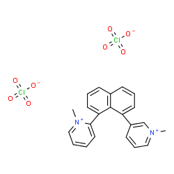 ChemSpider 2D Image | 1-Methyl-2-[8-(1-methyl-3-pyridiniumyl)-1-naphthyl]pyridinium diperchlorate | C22H20Cl2N2O8