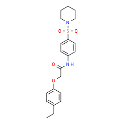 ChemSpider 2D Image | 2-(4-Ethylphenoxy)-N-[4-(1-piperidinylsulfonyl)phenyl]acetamide | C21H26N2O4S