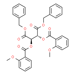 ChemSpider 2D Image | Dibenzyl (2R,3R)-2,3-bis[(2-methoxybenzoyl)oxy]succinate | C34H30O10