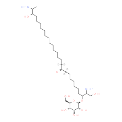 ChemSpider 2D Image | 2,27-Diamino-1,26-dihydroxy-11-oxo(10,10,12,12-~2~H_4_)-3-octacosanyl beta-D-glucopyranoside | C34H64D4N2O9