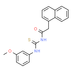ChemSpider 2D Image | N-[(3-Methoxyphenyl)carbamothioyl]-2-(1-naphthyl)acetamide | C20H18N2O2S