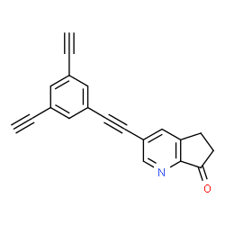 ChemSpider 2D Image | 3-[(3,5-Diethynylphenyl)ethynyl]-5,6-dihydro-7H-cyclopenta[b]pyridin-7-one | C20H11NO