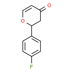 ChemSpider 2D Image | 2-(4-Fluorophenyl)-2,3-dihydro-4H-pyran-4-one | C11H9FO2