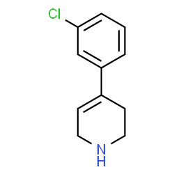ChemSpider 2D Image | 4-(3-Chlorophenyl)-1,2,3,6-tetrahydropyridine | C11H12ClN