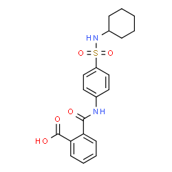 ChemSpider 2D Image | 2-{[4-(Cyclohexylsulfamoyl)phenyl]carbamoyl}benzoic acid | C20H22N2O5S