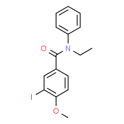 ChemSpider 2D Image | N-Ethyl-3-iodo-4-methoxy-N-phenylbenzamide | C16H16INO2