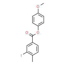 ChemSpider 2D Image | 4-Methoxyphenyl 3-iodo-4-methylbenzoate | C15H13IO3