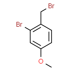 ChemSpider 2D Image | 2-Bromo-1-(bromomethyl)-4-methoxybenzene | C8H8Br2O