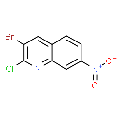 ChemSpider 2D Image | 3-Bromo-2-chloro-7-nitroquinoline | C9H4BrClN2O2