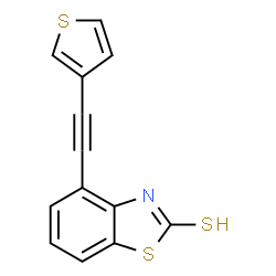 ChemSpider 2D Image | 4-(3-Thienylethynyl)-1,3-benzothiazole-2-thiol | C13H7NS3