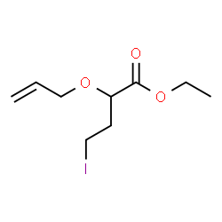 ChemSpider 2D Image | Ethyl 2-(allyloxy)-4-iodobutanoate | C9H15IO3