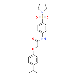 ChemSpider 2D Image | 2-(4-Isopropylphenoxy)-N-[4-(1-pyrrolidinylsulfonyl)phenyl]acetamide | C21H26N2O4S