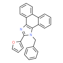 ChemSpider 2D Image | 1-Benzyl-2-(2-furyl)-1H-phenanthro[9,10-d]imidazole | C26H18N2O