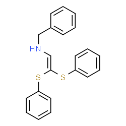 ChemSpider 2D Image | N-Benzyl-2,2-bis(phenylsulfanyl)ethenamine | C21H19NS2