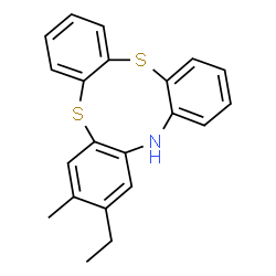 ChemSpider 2D Image | 2-Ethyl-3-methyl-15H-tribenzo[b,e,h][1,4,7]dithiazonine | C21H19NS2
