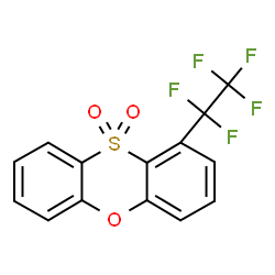 ChemSpider 2D Image | 1-(Pentafluoroethyl)phenoxathiine 10,10-dioxide | C14H7F5O3S