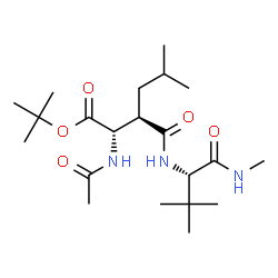 ChemSpider 2D Image | 2-Methyl-2-propanyl (2S,3R)-2-acetamido-3-{[(2S)-3,3-dimethyl-1-(methylamino)-1-oxo-2-butanyl]carbamoyl}-5-methylhexanoate | C21H39N3O5