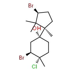 ChemSpider 2D Image | 1-deacetoxy-8-deoxyalgoane | C15H25Br2ClO