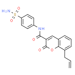 ChemSpider 2D Image | 8-Allyl-2-oxo-N-(4-sulfamoylphenyl)-2H-chromene-3-carboxamide | C19H16N2O5S