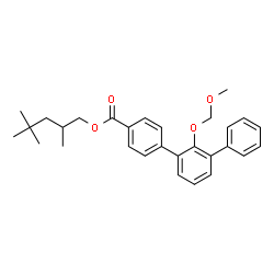 ChemSpider 2D Image | 2,4,4-Trimethylpentyl 2'-(methoxymethoxy)-1,1':3',1''-terphenyl-4-carboxylate | C29H34O4