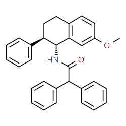 ChemSpider 2D Image | N-[(1R,2R)-7-Methoxy-2-phenyl-1,2,3,4-tetrahydro-1-naphthalenyl]-2,2-diphenylacetamide | C31H29NO2