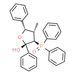 ChemSpider 2D Image | (2S,3R,4S,5S)-3-(Diphenylphosphoryl)-4-methyl-2,5-diphenyltetrahydro-2-furanol | C29H27O3P