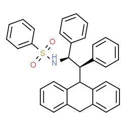 ChemSpider 2D Image | N-[(1R,2R)-2-(9,10-Dihydro-9-anthracenyl)-1,2-diphenylethyl]benzenesulfonamide | C34H29NO2S