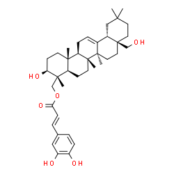 ChemSpider 2D Image | (3beta)-3,28-Dihydroxyolean-12-en-23-yl (2E)-3-(3,4-dihydroxyphenyl)acrylate | C39H56O6
