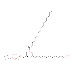 ChemSpider 2D Image | (7R)-4-Hydroxy-7-[(12-hydroxydodecanoyl)oxy]-N,N,N-trimethyl-10-oxo-3,5,9-trioxa-4-phosphapentacosan-1-aminium 4-oxide | C36H73NO9P
