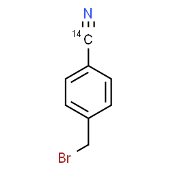 ChemSpider 2D Image | 4-(Bromomethyl)(cyano-~14~C)benzonitrile | C714CH6BrN