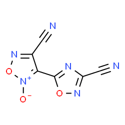 ChemSpider 2D Image | 5-(4-Cyano-2-oxido-1,2,5-oxadiazol-3-yl)-1,2,4-oxadiazole-3-carbonitrile | C6N6O3