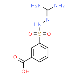 ChemSpider 2D Image | 3-{[2-(Diaminomethylene)hydrazino]sulfonyl}benzoic acid | C8H10N4O4S