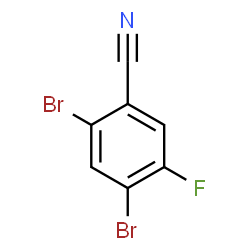 ChemSpider 2D Image | 2,4-Dibromo-5-fluorobenzonitrile | C7H2Br2FN