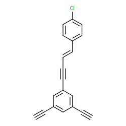 ChemSpider 2D Image | 1-[(3E)-4-(4-Chlorophenyl)-3-buten-1-yn-1-yl]-3,5-diethynylbenzene | C20H11Cl