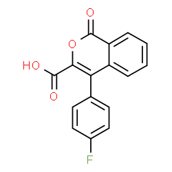 ChemSpider 2D Image | 4-(4-Fluorophenyl)-1-oxo-1H-isochromene-3-carboxylic acid | C16H9FO4
