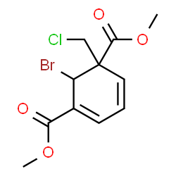 ChemSpider 2D Image | Dimethyl 2-bromo-1-(chloromethyl)-3,5-cyclohexadiene-1,3-dicarboxylate | C11H12BrClO4