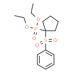 ChemSpider 2D Image | Diethyl [1-(phenylsulfonyl)cyclopentyl]phosphonate | C15H23O5PS