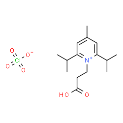 ChemSpider 2D Image | 1-(2-Carboxyethyl)-2,6-diisopropyl-4-methylpyridinium perchlorate | C15H24ClNO6