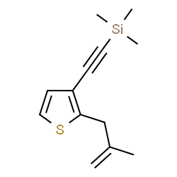 ChemSpider 2D Image | Trimethyl{[2-(2-methyl-2-propen-1-yl)-3-thienyl]ethynyl}silane | C13H18SSi