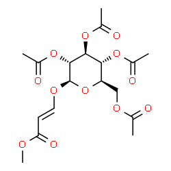 ChemSpider 2D Image | Methyl (2E)-3-[(2,3,4,6-tetra-O-acetyl-beta-D-glucopyranosyl)oxy]acrylate | C18H24O12